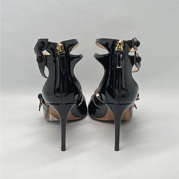 Valentino Garavani Button-Strap Patent Leather Sandals size 36.5 - Picture 6 of 12